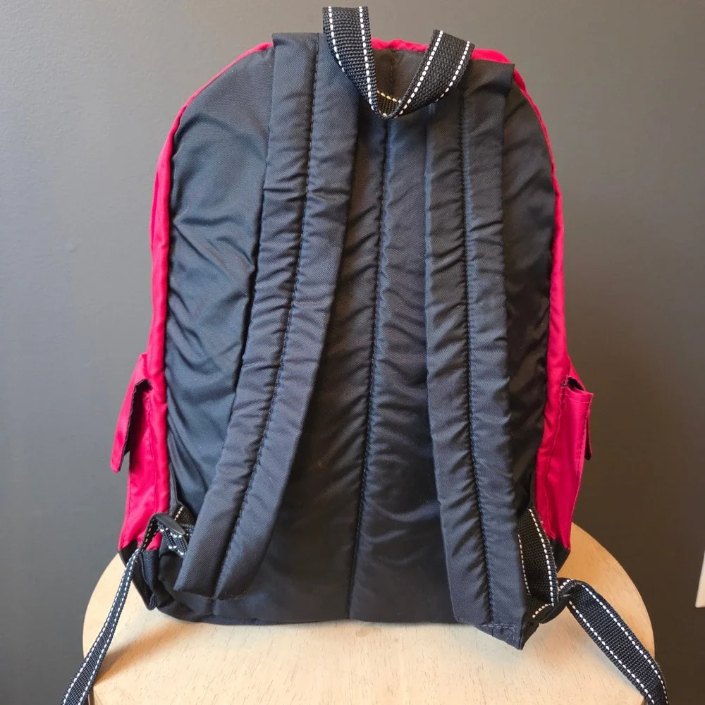 Vintage Walt Disney World Lilo Hula‎ Red Nylon Backpack Disney Parks Travel Bag